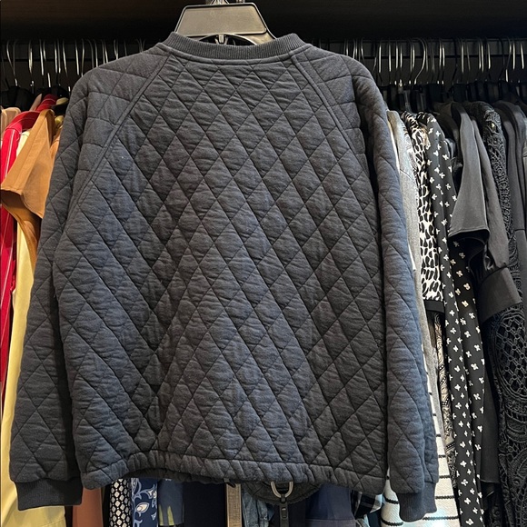 Girls Zara Black Quilted Zip Front Jacket Adj Toggle At Bottom Black Sz 11-12 - Picture 4 of 4